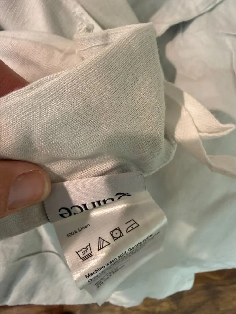 Quince European Linen Duvet Cover King/Cal King Natural Chambray